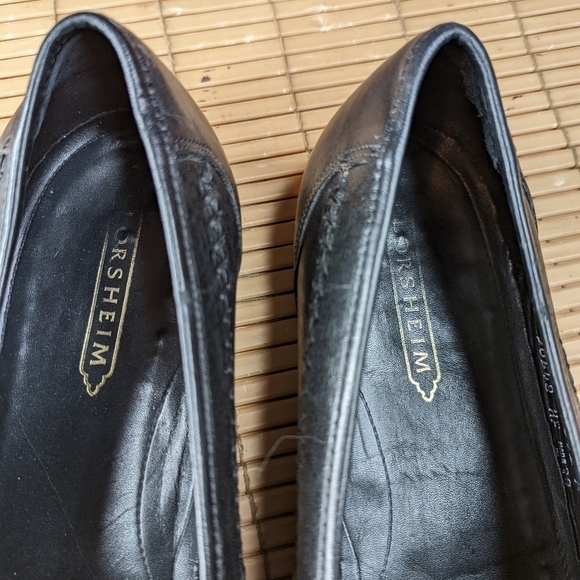 Florsheim Woven Vamp Tassel Leather Loafers men's sz 10 EEE Black Dress Shoes Ca - Picture 7 of 11